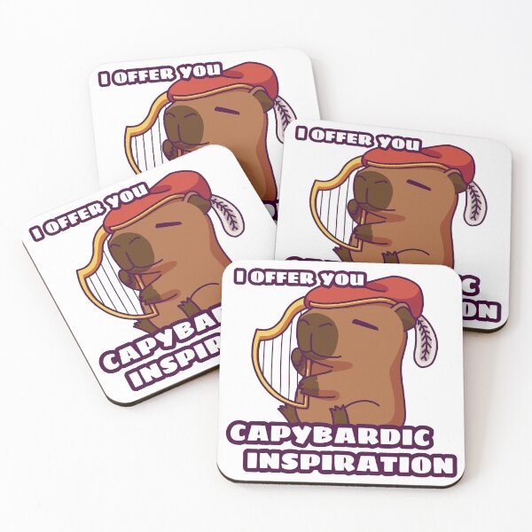 Item preview, Capybardic Inspiration – Capybara Bard with Lyre – Funny DnD Pun Design designed and sold by dittoon.