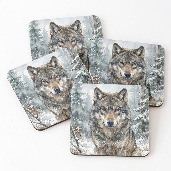 Item preview, Wolf in a Winter Forest - Watercolor designed and sold by Gene Lvov.