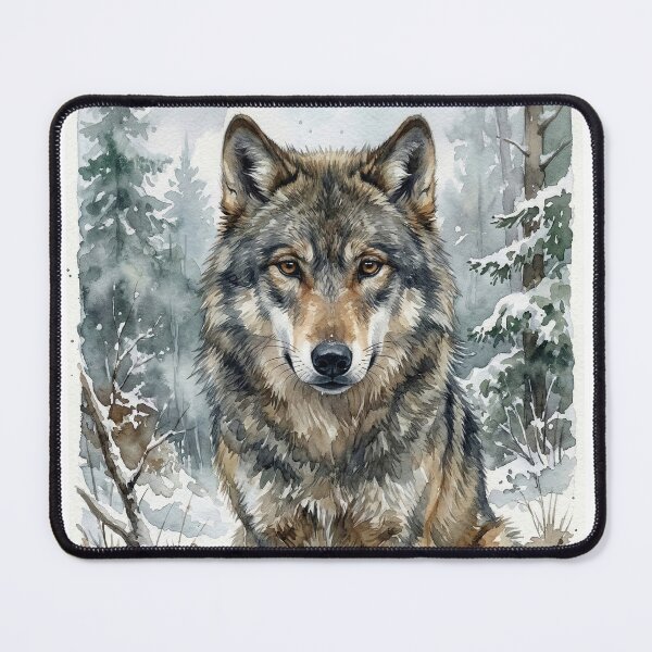 Item preview, Wolf in a Winter Forest - Watercolor designed and sold by Gene Lvov.