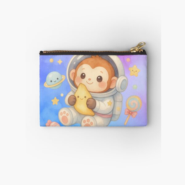 Item preview, Cute Monkey Astronaut – Kawaii Pastel Space Galaxy Art designed and sold by p-frosty-design.