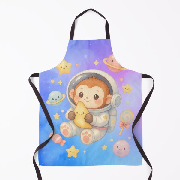 Item preview, Cute Monkey Astronaut – Kawaii Pastel Space Galaxy Art designed and sold by p-frosty-design.