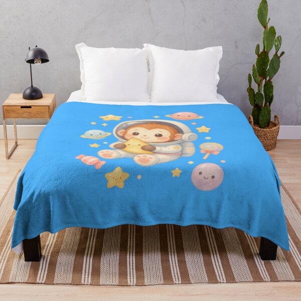 Item preview, Cute Monkey Astronaut – Kawaii Pastel Space Galaxy Art designed and sold by p-frosty-design.
