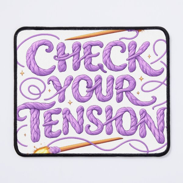 Item preview, Check Your Tension - Witchy Knitting Crochet Typography designed and sold by Retro Mood Co.