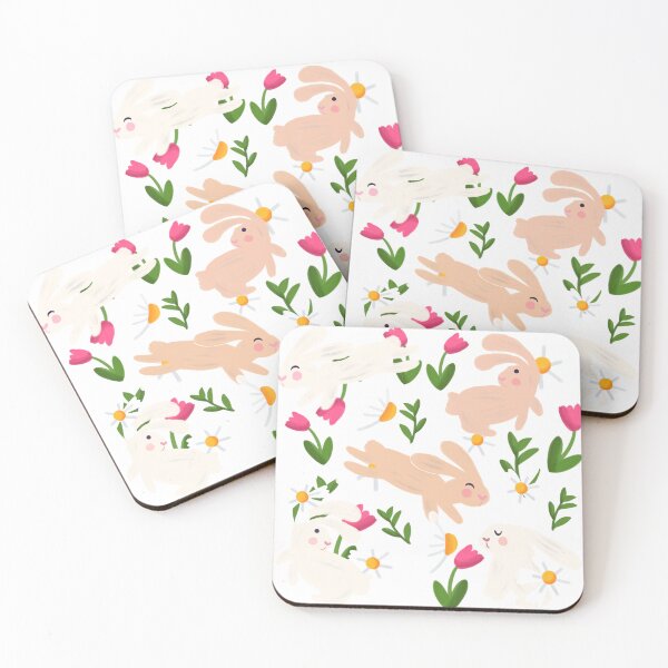 Item preview, Bunnys with flowers designed and sold by Brittany Degl'Innocenti.