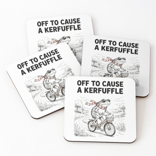 Item preview, Funny Frog Off To Cause A Kerfuffle Bicycle Meme Humor Gifts designed and sold by JerdbordinShop.