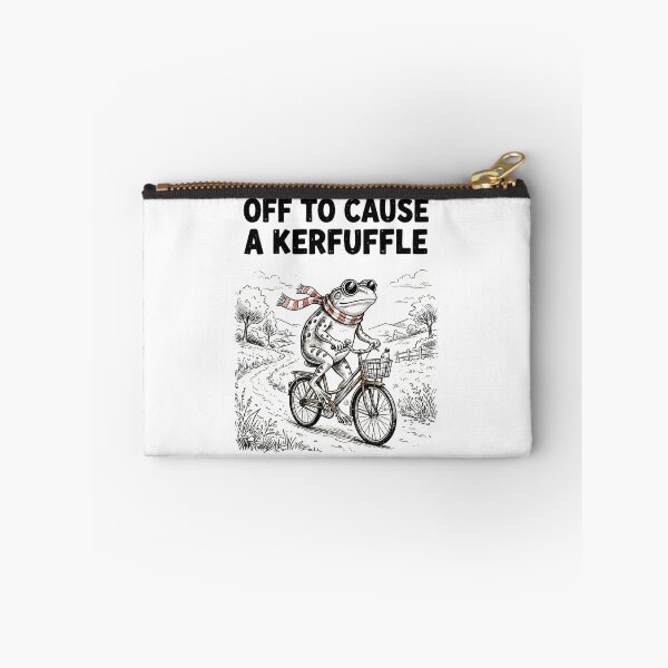 Item preview, Funny Frog Off To Cause A Kerfuffle Bicycle Meme Humor Gifts designed and sold by JerdbordinShop.