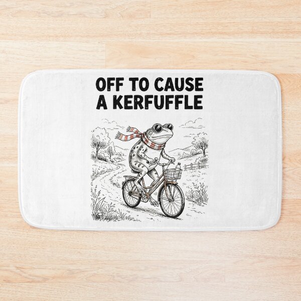 Item preview, Funny Frog Off To Cause A Kerfuffle Bicycle Meme Humor Gifts designed and sold by JerdbordinShop.