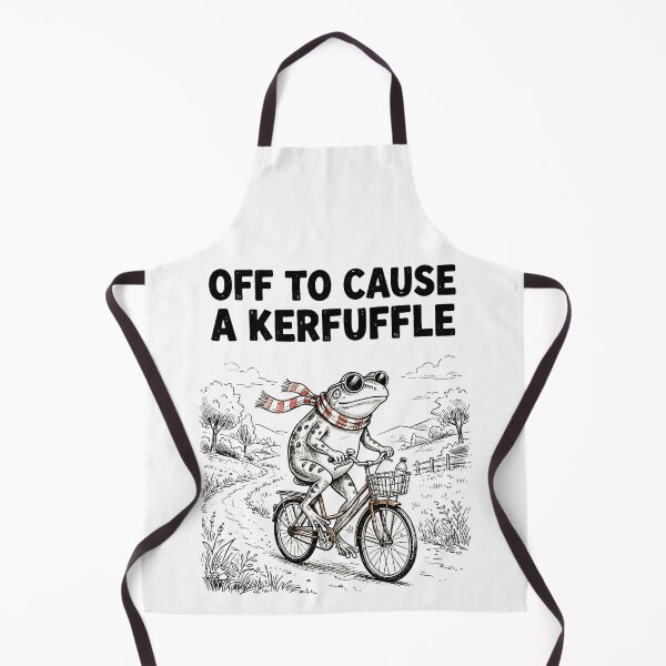 Item preview, Funny Frog Off To Cause A Kerfuffle Bicycle Meme Humor Gifts designed and sold by JerdbordinShop.