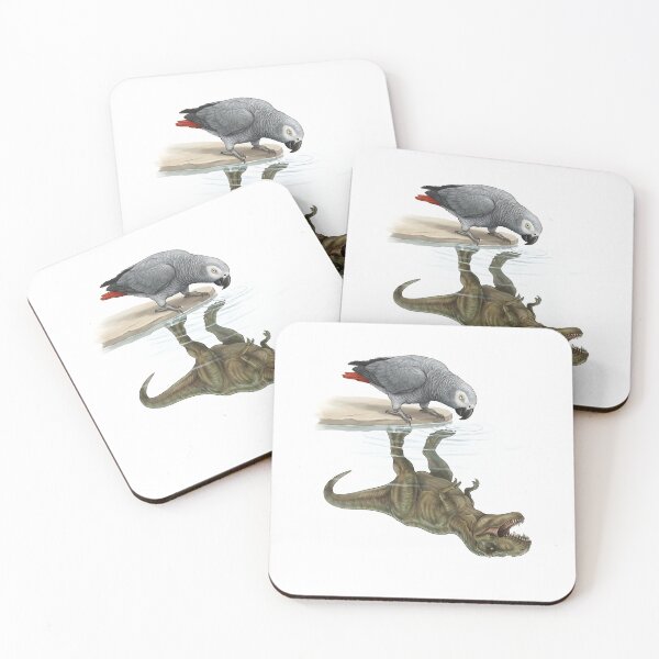 Item preview, Funny African Grey Reflection T Rex Dinosaur Parrot Mom Dad Lover designed and sold by DoodleTortle.
