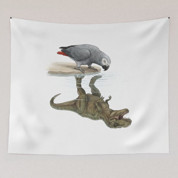 Item preview, Funny African Grey Reflection T Rex Dinosaur Parrot Mom Dad Lover designed and sold by DoodleTortle.