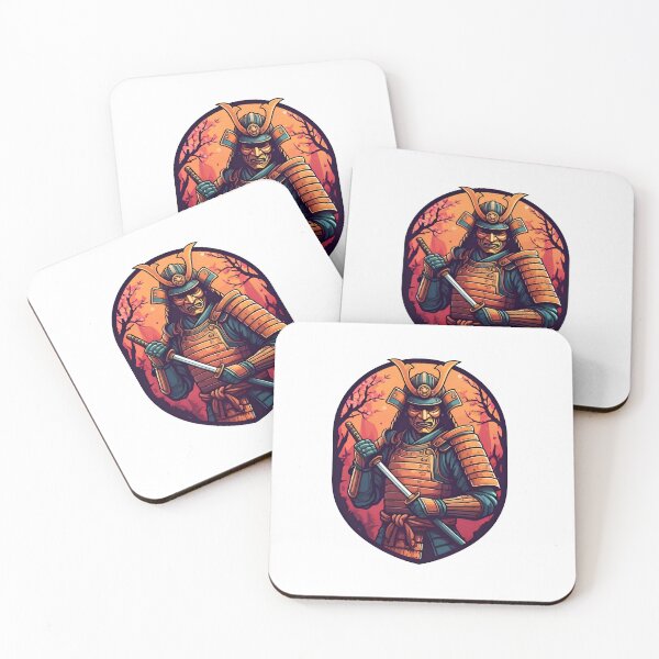Item preview, Samurai Armor Orange Katana Cherry Blossom Sunset Japanese Gift designed and sold by CLC54.