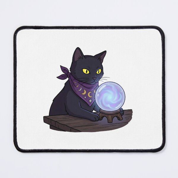 Item preview, Mysterious Black Cat Fortune Teller Crystal Ball Mystic Bandana designed and sold by Kvarny.