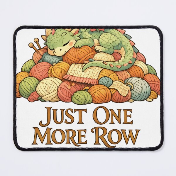 Item preview, Just One More Row - Sleeping Dragon Hoarding Yarn designed and sold by Retro Mood Co.