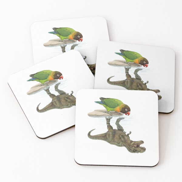 Item preview, Funny Black cheeked Lovebird Reflection T Rex Dinosaur Parrot Mom Dad Lover designed and sold by DoodleTortle.