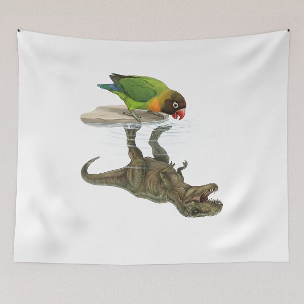 Item preview, Funny Black cheeked Lovebird Reflection T Rex Dinosaur Parrot Mom Dad Lover designed and sold by DoodleTortle.