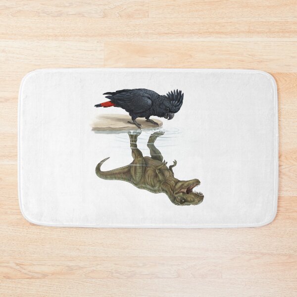 Item preview, Funny Black Cockatoo Reflection T Rex Dinosaur Parrot Mom Dad Lover designed and sold by DoodleTortle.