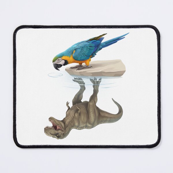 Item preview, Funny Blue and Gold Macaw Reflection T Rex Dinosaur Parrot Mom Dad Lover designed and sold by DoodleTortle.