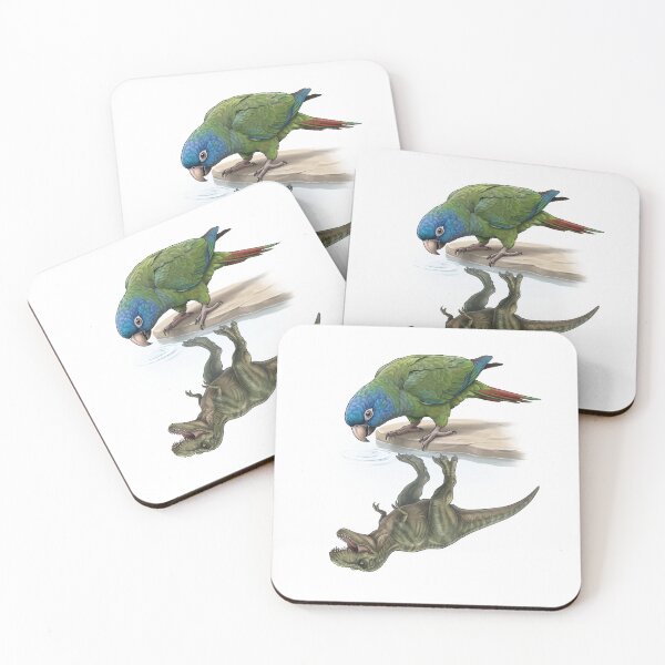 Item preview, Funny Blue Crowned Conure Reflection T Rex Dinosaur Parrot Mom Dad Lover designed and sold by DoodleTortle.