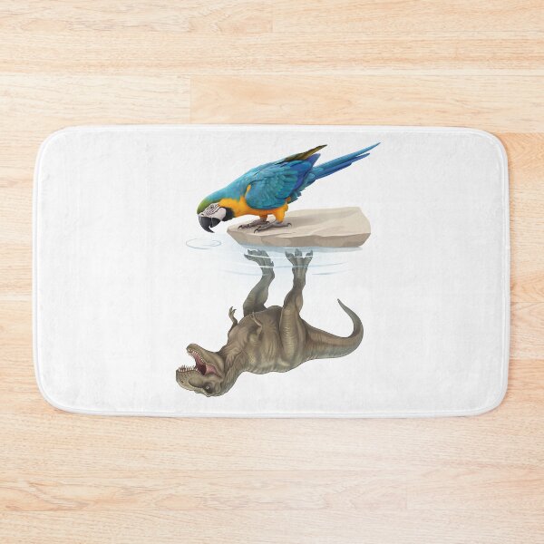 Item preview, Funny Blue and Gold Macaw Reflection T Rex Dinosaur Parrot Mom Dad Lover designed and sold by DoodleTortle.