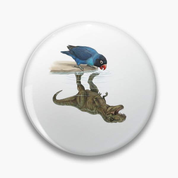 Item preview, Funny Blue Masked Lovebird Reflection T Rex Dinosaur Parrot Mom Dad Lover designed and sold by DoodleTortle.
