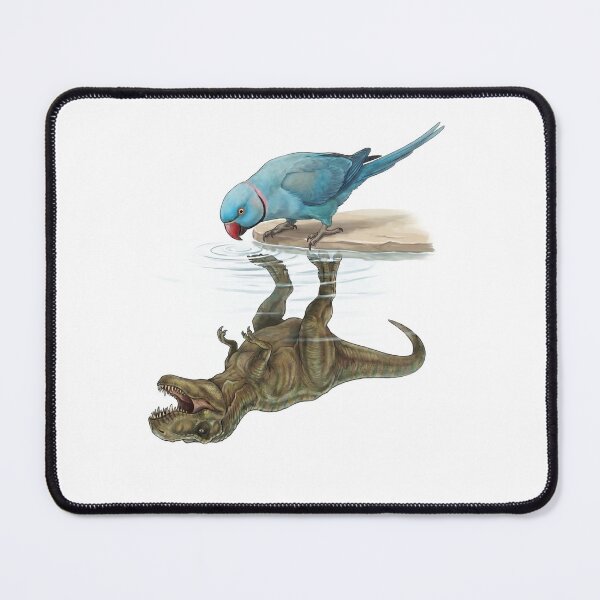 Item preview, Funny Blue Ringneck Parakeet Reflection T Rex Dinosaur Parrot Mom Dad Lover designed and sold by DoodleTortle.