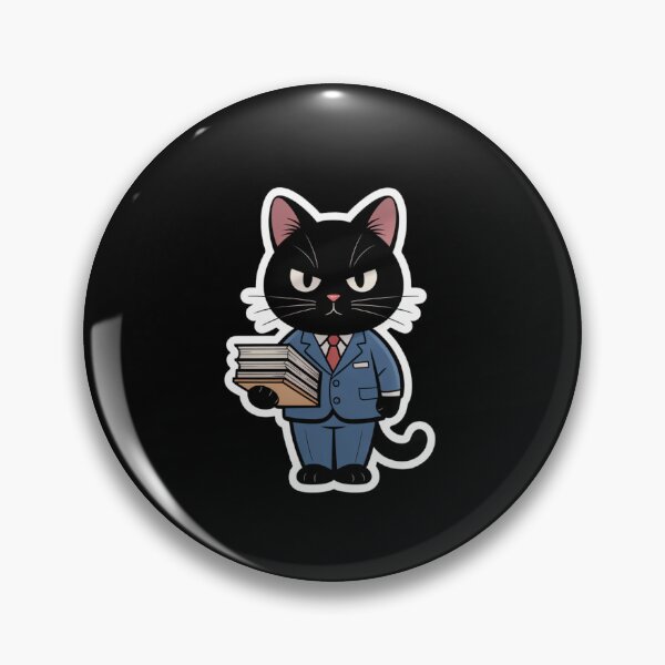 Item preview, Focus Mode Business Cat - Cute Academic Researcher Sticker designed and sold by fotoNoz.