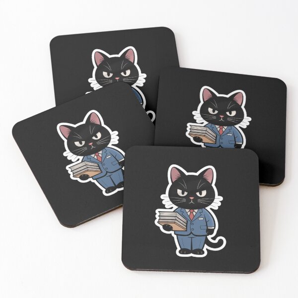 Item preview, Focus Mode Business Cat - Cute Academic Researcher Sticker designed and sold by fotoNoz.