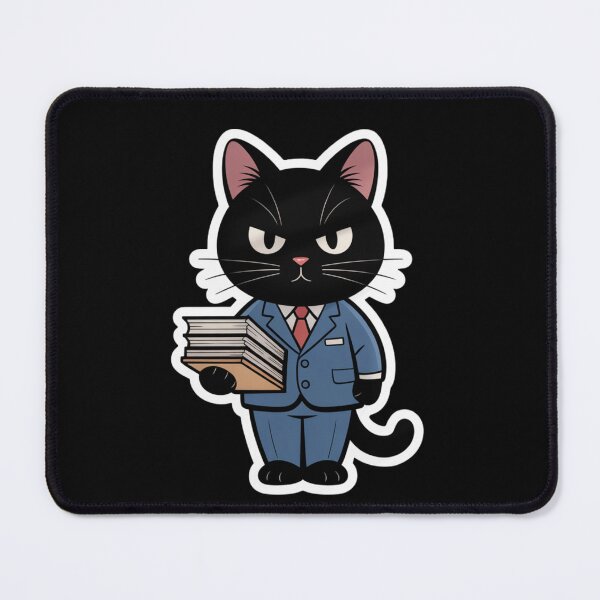 Item preview, Focus Mode Business Cat - Cute Academic Researcher Sticker designed and sold by fotoNoz.