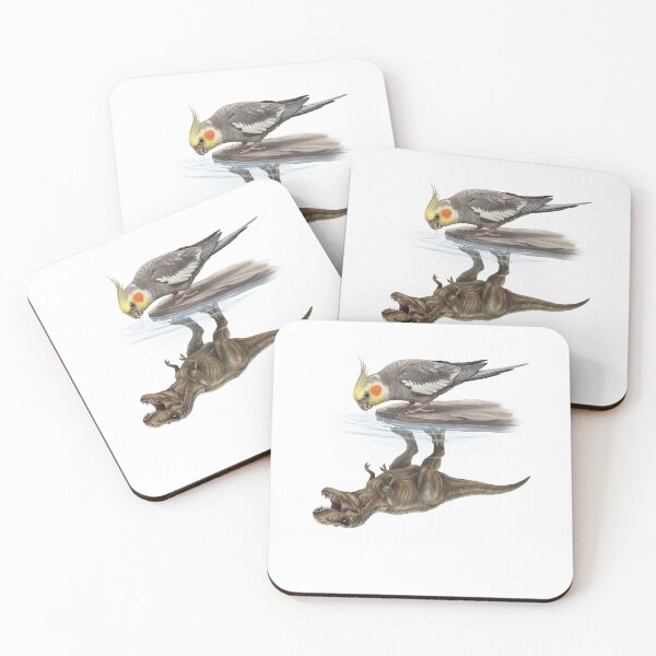 Item preview, Funny Cockatiel Reflection T Rex Dinosaur Parrot Mom Dad Lover designed and sold by DoodleTortle.