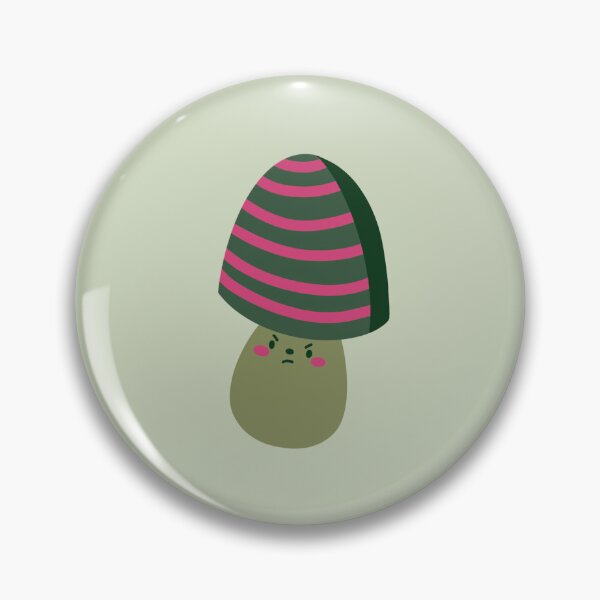 Item preview, Grumpy Green Striped Mushroom designed and sold by autumn-acorns.