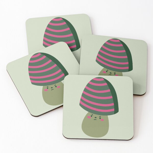 Item preview, Grumpy Green Striped Mushroom designed and sold by autumn-acorns.