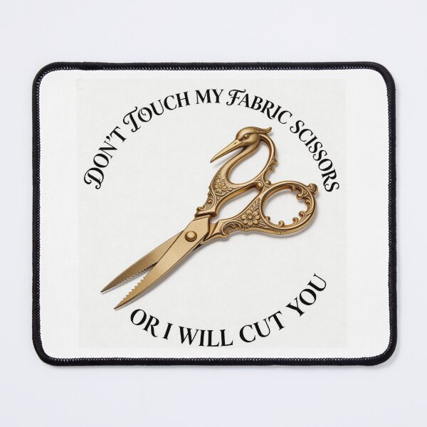 Item preview, I Will Cut You - Angry Vintage Craft Scissors Pun designed and sold by Retro Mood Co.