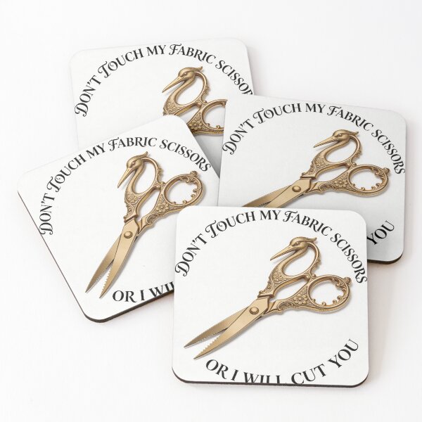 Item preview, I Will Cut You - Angry Vintage Craft Scissors Pun designed and sold by Retro Mood Co.