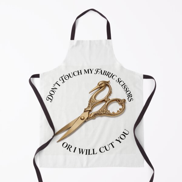 Item preview, I Will Cut You - Angry Vintage Craft Scissors Pun designed and sold by Retro Mood Co.