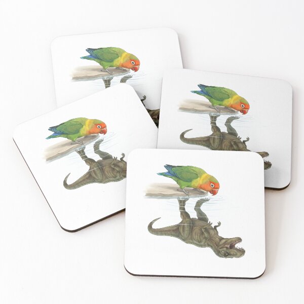 Item preview, Funny Fischer's Lovebird Reflection T Rex Dinosaur Parrot Mom Dad Lover designed and sold by DoodleTortle.