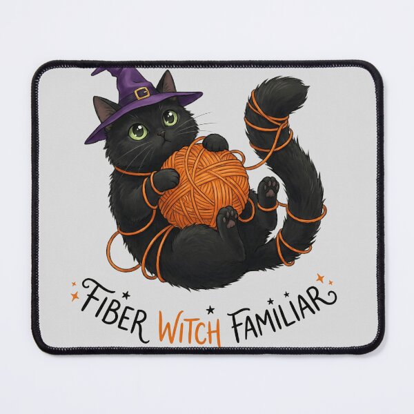 Item preview, Knitting Black Cat - Cozy Cottagecore Fiber Witch designed and sold by Retro Mood Co.