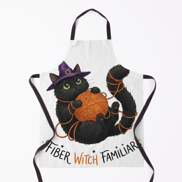 Item preview, Knitting Black Cat - Cozy Cottagecore Fiber Witch designed and sold by Retro Mood Co.