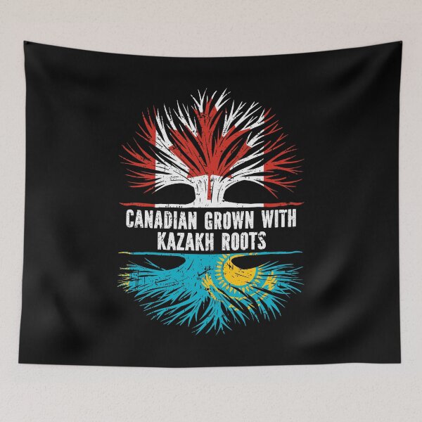 Item preview, Canadian Grown with Kazakh Roots Canada Flag designed and sold by CosmoKitsch.