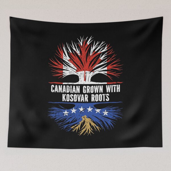 Item preview, Canadian Grown with Kosovar Roots Canada Flag designed and sold by CosmoKitsch.