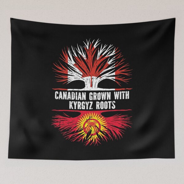 Item preview, Canadian Grown with Kyrgyz Roots Canada Flag designed and sold by CosmoKitsch.