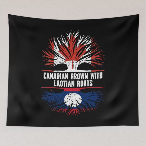 Item preview, Canadian Grown with Laotian Roots Canada Flag designed and sold by CosmoKitsch.