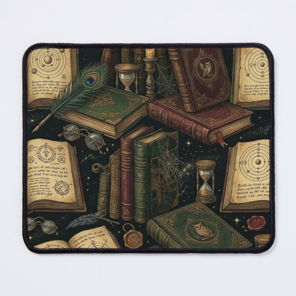 Item preview, Ancient Wizard Spell Books & Celestial Diagrams Dark Academia Pattern designed and sold by InnerwayStudio.