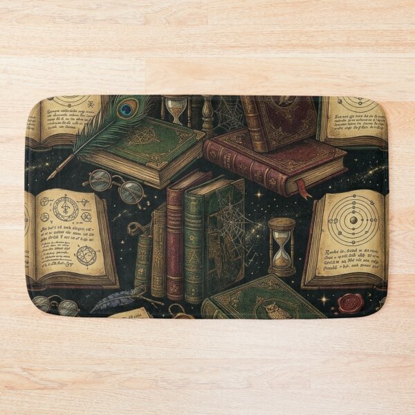 Item preview, Ancient Wizard Spell Books & Celestial Diagrams Dark Academia Pattern designed and sold by InnerwayStudio.