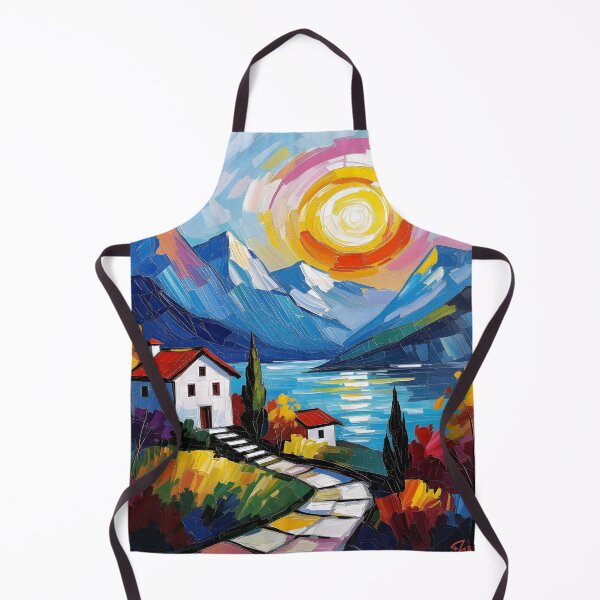 Item preview, Sun-Kissed Alpine Village: Impressionist Color Burst designed and sold by DW-AiRT.