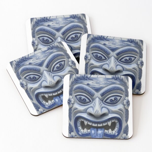 Item preview, Delft Tiki Mask designed and sold by MatrixTattoo.