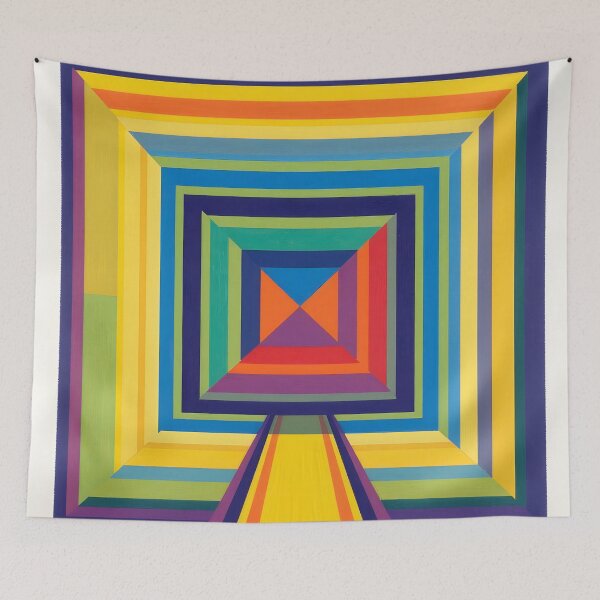 Item preview, Infinite Spectrum: Geometric Retro Square Illusion designed and sold by DW-AiRT.