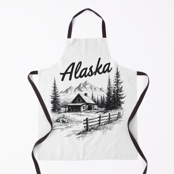 Item preview, Alaska cabin forest mountain designed and sold by pixeldizajn.