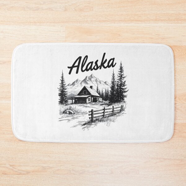 Item preview, Alaska cabin forest mountain designed and sold by pixeldizajn.