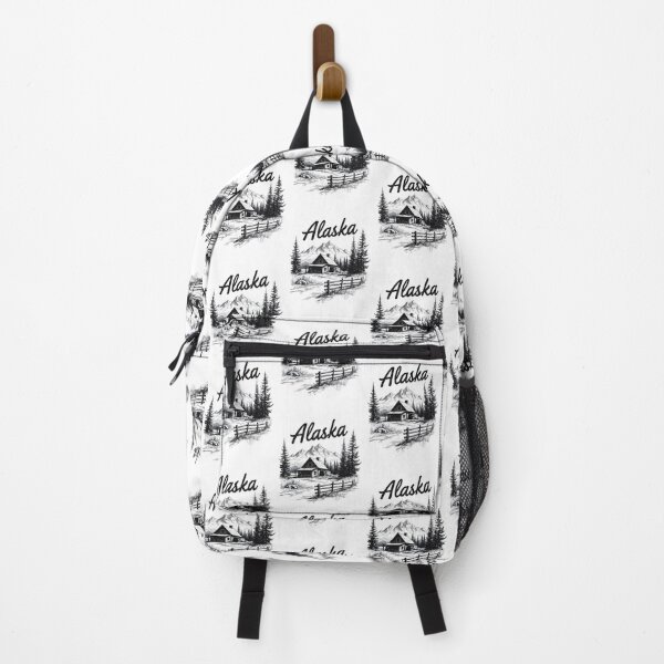 Item preview, Alaska cabin forest mountain designed and sold by pixeldizajn.