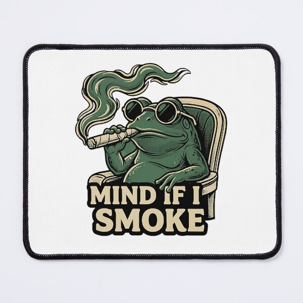 Item preview, Frog Smoking Cigar Mind If I Smoke | Funny Frog Graphic designed and sold by Urben Loop.